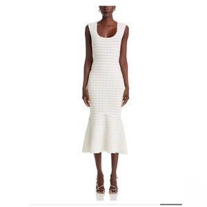 LoveShackFancy Leigh Open Knit Midi Dress